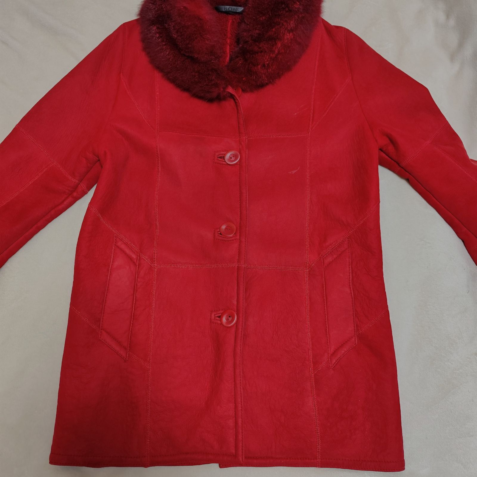 最高級ムートンコート BONZ☆ボンズ ラムスキン100％ 羊皮100％ コート