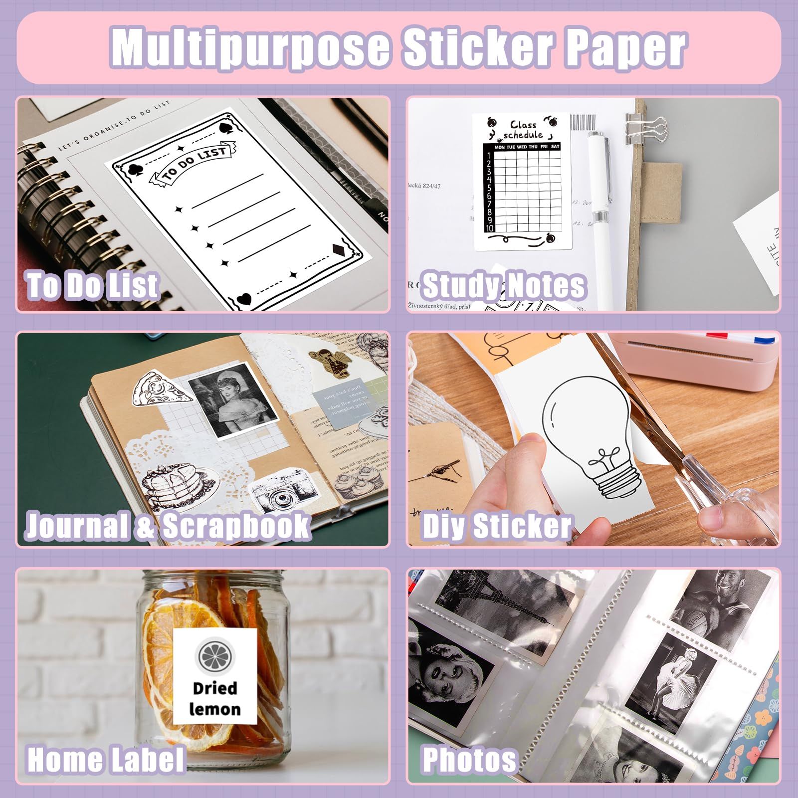 M02 ラベル - ラベル メーカー ペーパー パターン ラベル 蓮 感熱プリンター用紙 14x50mm 0.55x1.984