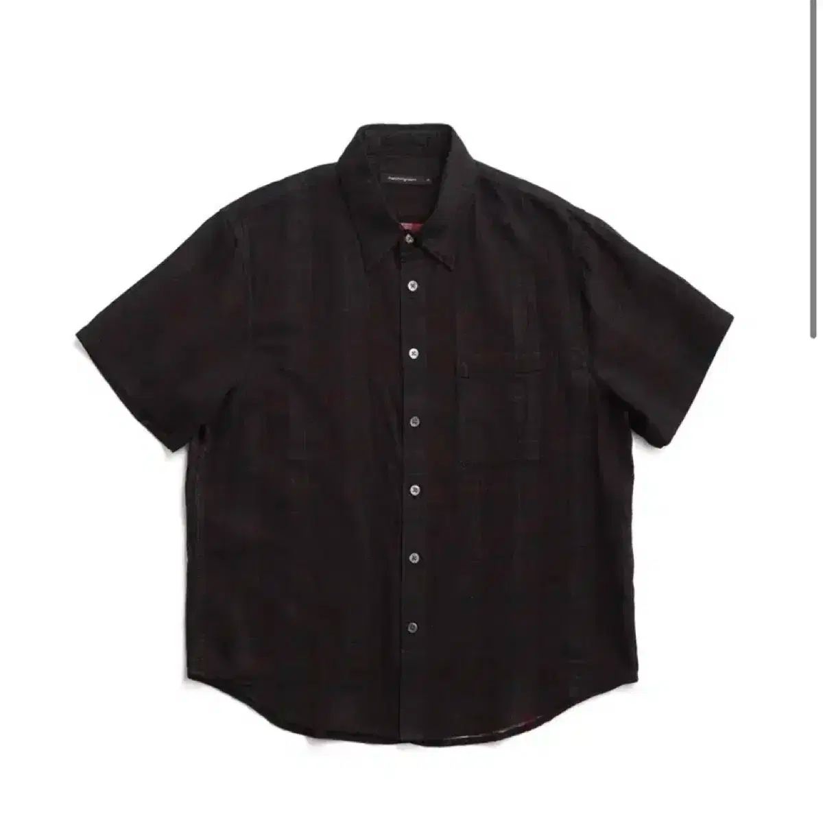 Hatchingroom OH アロー シャツ トゥ FACE CHECK ブラック レッド