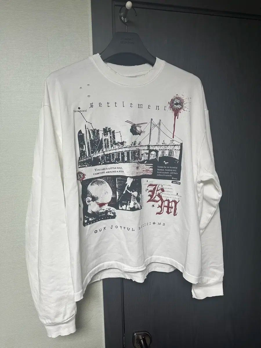 Mjd コインソウル クロップド ロングスリーブ 白