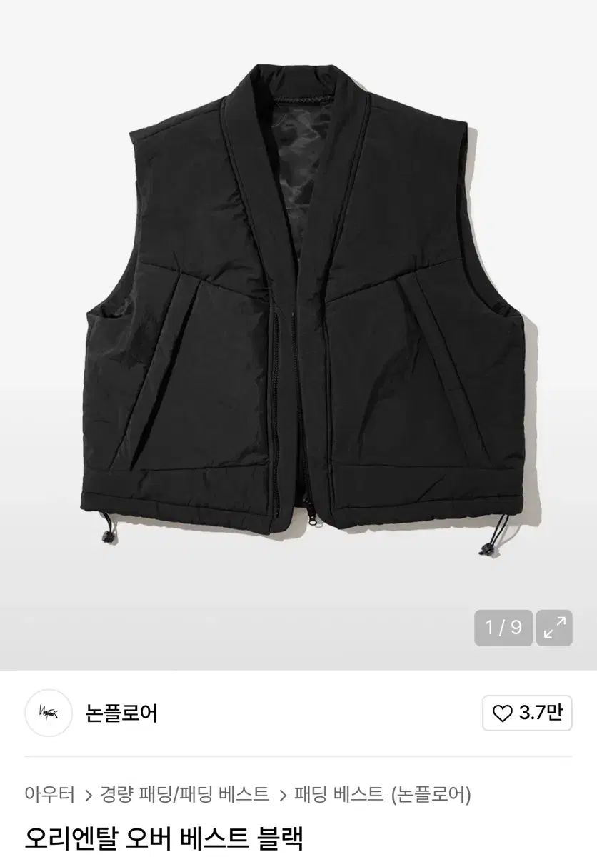 NONFLOOR オーバ ベスト ブラック L