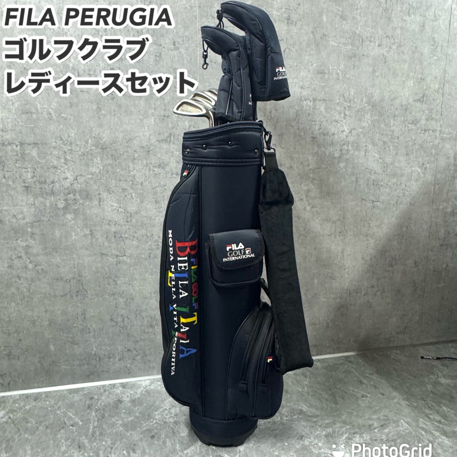 可愛く始める女子ゴルフ FILA PERUGIA flex L レディース ゴルフクラブセット これ一式でデビュー