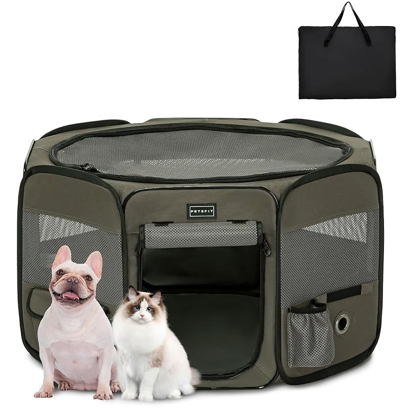 Petsfit 犬 サークル ペットサークル 八角形 ドッグハウス 【パッと