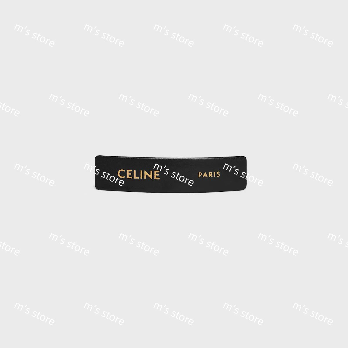 CELINE セリーヌ CELINE PARIS ヘアクリップ ブラック ゴールド