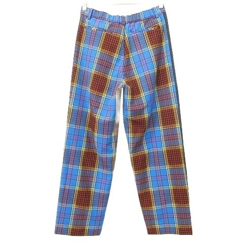 トーマスマグパイ Thomas magpie 25AW チェックパンツ 2254304 ヘリンボーンライン 38 青 ブルー