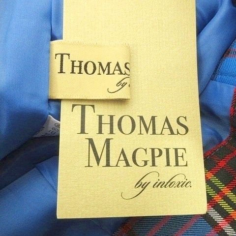  トーマスマグパイ Thomas magpie 25 AW チェックパンツ 2254304 ヘリンボーンライン 38 青 ブルー その他 パンツ