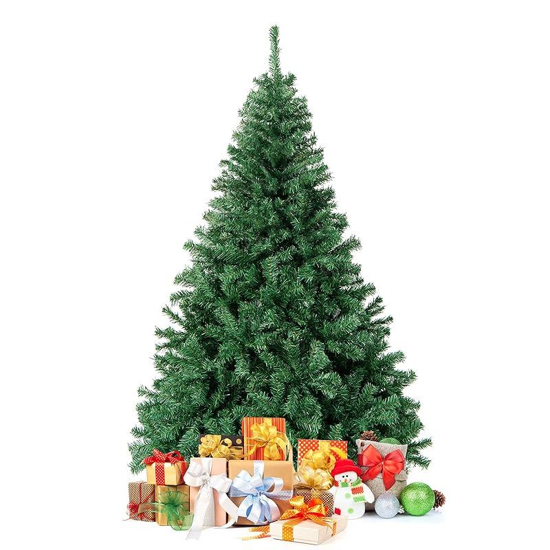 GYMAX クリスマスツリー 180cm christmas tree 1000本枝先 ヌードツリー 北欧 自動展開式 組立簡単 PVC葉 メタルブラケット 安定感 立体感 ふんわり おしゃれ 飾り インテリア 正月 お祝い 室内 部屋 家庭 ショッ 1