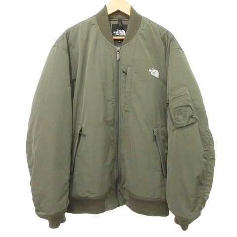 ザノースフェイス THE NORTH FACE Insulation Bomber Jacket NY82132 インサレーション ボンバージャケット ブルゾン MA-1 ミリタリー アウトドア カジュアル XL カーキ