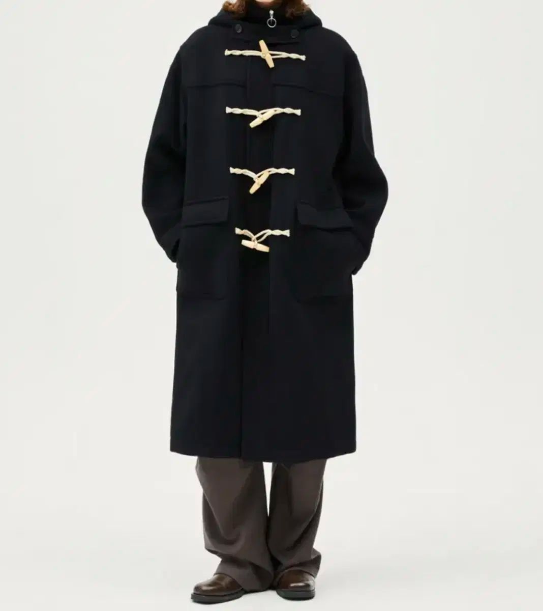 LOFI オーバーサイズ Teddy ダッフルコート ブラック