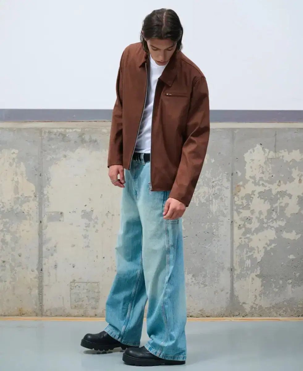 DOFFJASON ドフジェーソン PULL UP スウェード クラシック Single ジャケット モカ