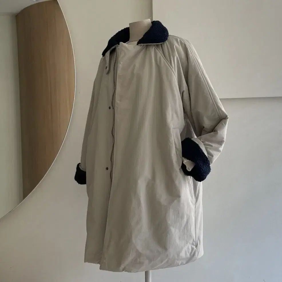 フリース裏地ダウンコート 2COLOR