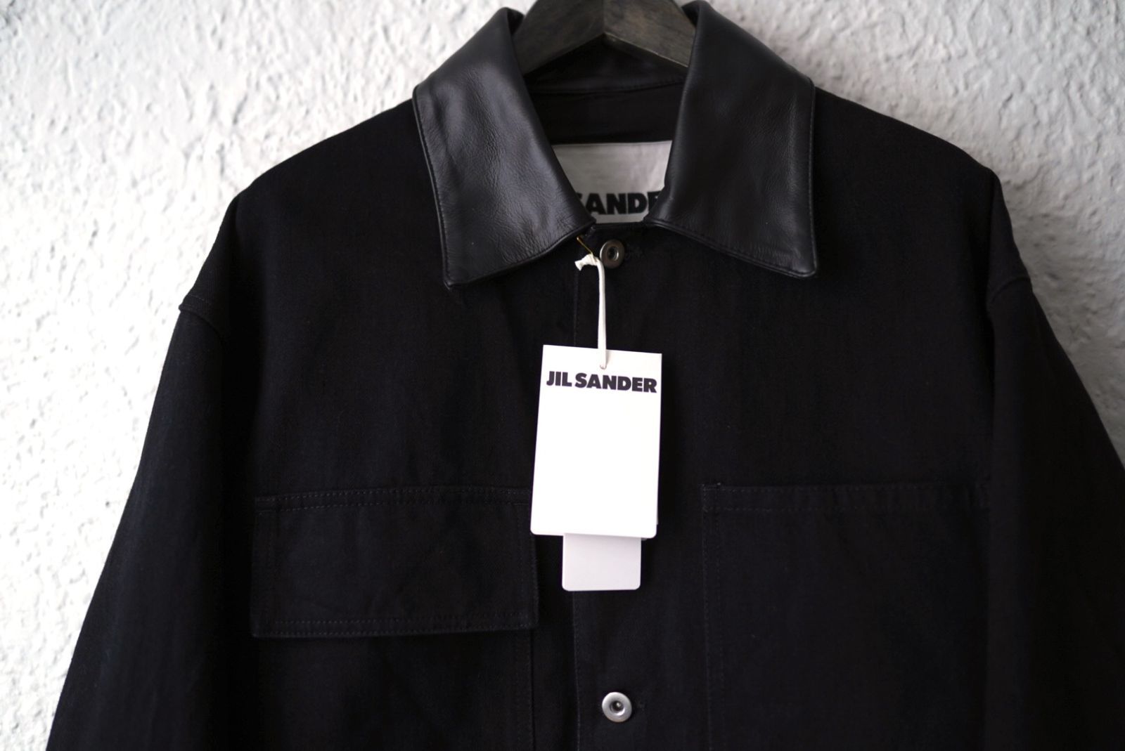 25SS 襟レザー切替デニムカバーオールジャケット JIL SANDER ジルサンダー