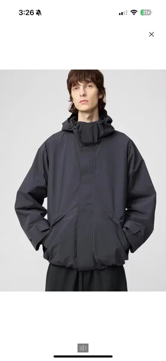 UNIQLO U ユニクロユー ブロックテック ユーティリティ パーカ ダークグレー XXL