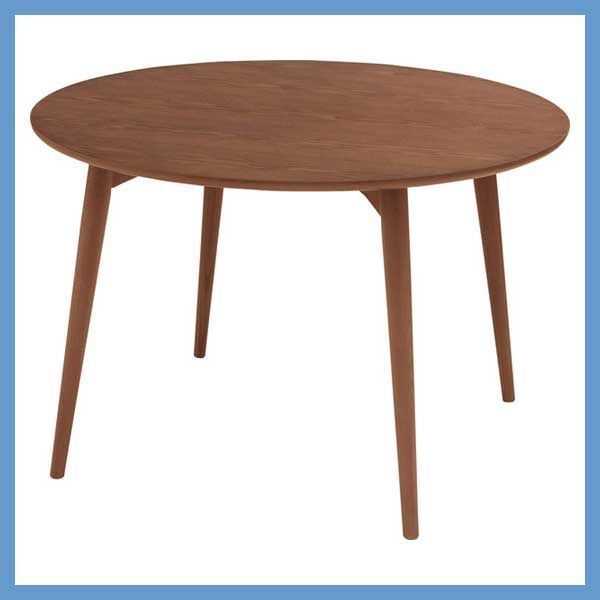 天然木 アッシュ の丸型ダイニングテーブル W 110×D 110×H 72 cm No.110 ブラウン