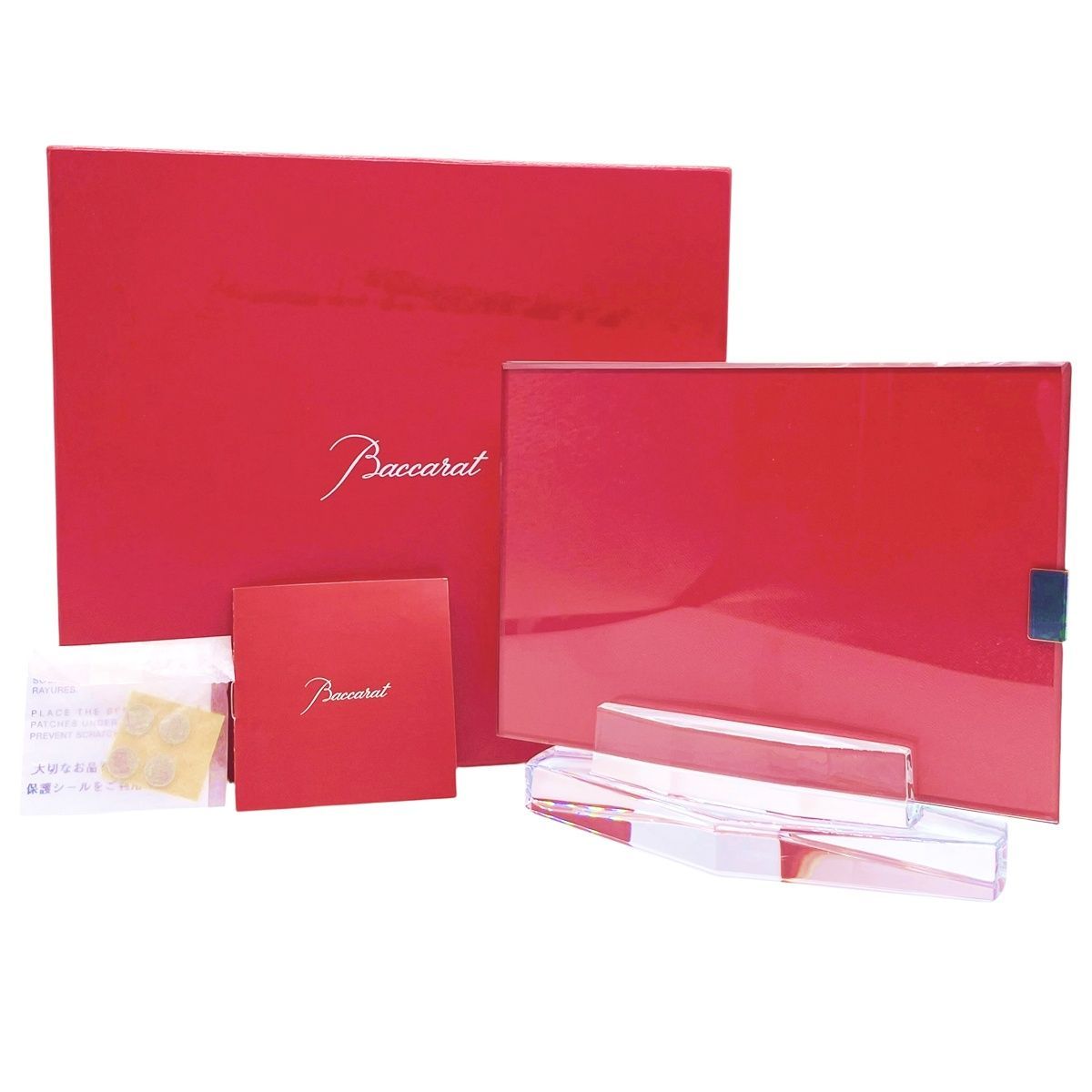 バカラ フォトフレーム クリア 透明 クリスタルガラス ご自宅用 置物 外箱 MK
