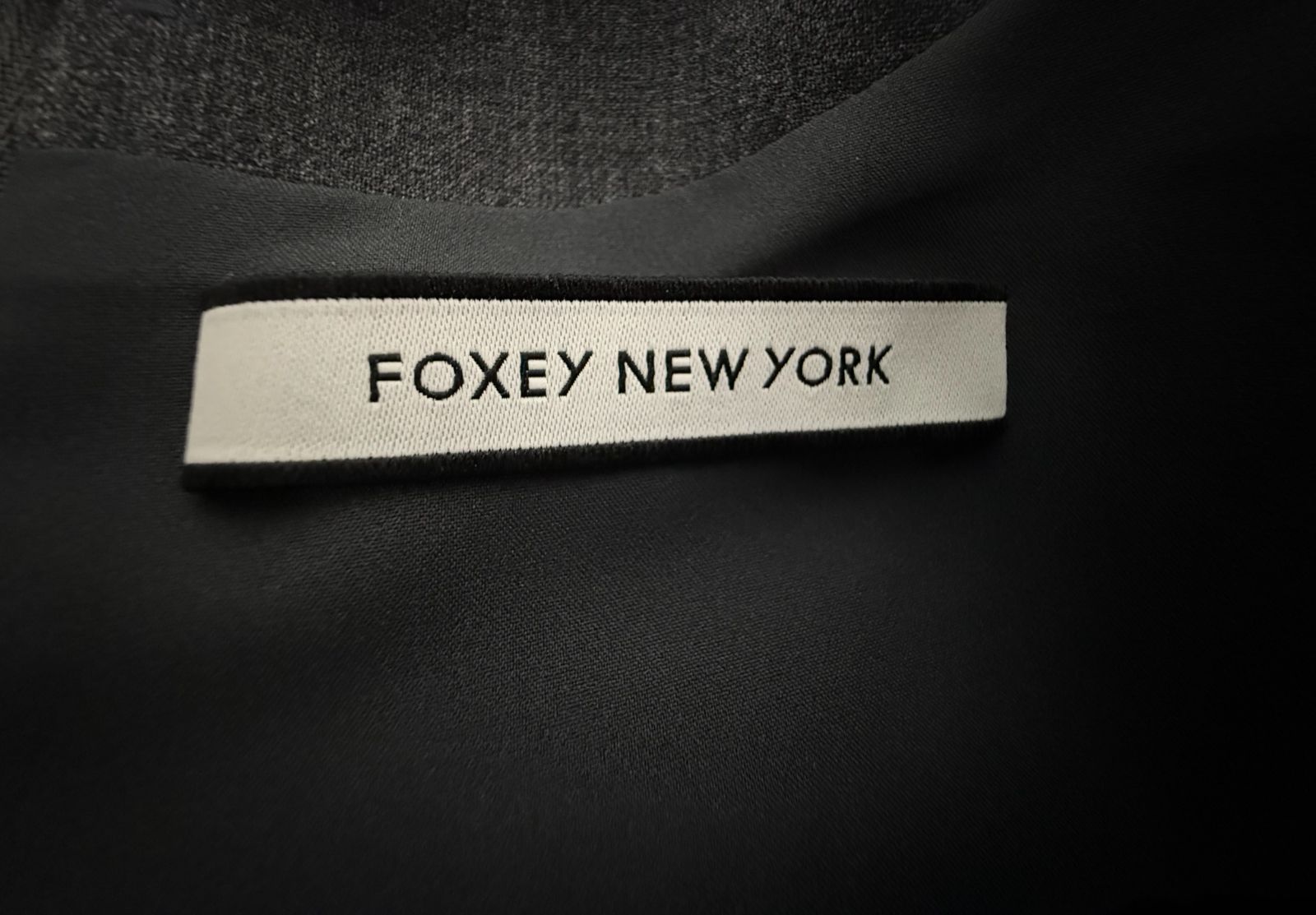 未使用級✨フォクシー プライベートノアール ワンピースドレス グレー 38 新品同様☆FOXEY/フォクシーワンピース プライベート ノアール