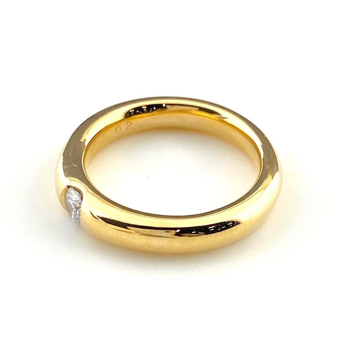 ダイヤモンド デザインリング YG イエローゴールド 指輪 リング 12号 K 18 レディース