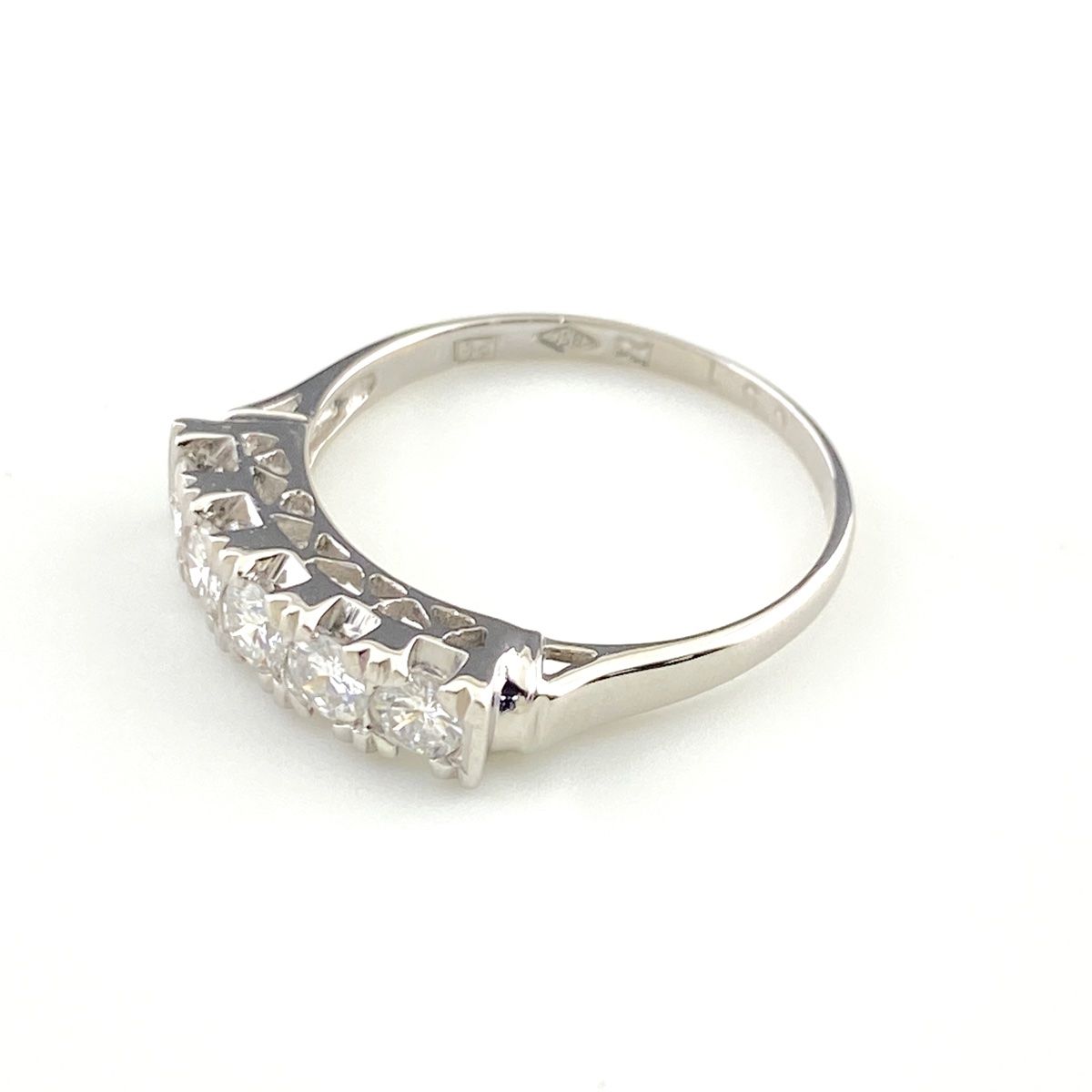 メレダイヤ デザインリング プラチナ 指輪 リング 13号 Pt 850 ダイヤモンド レディース