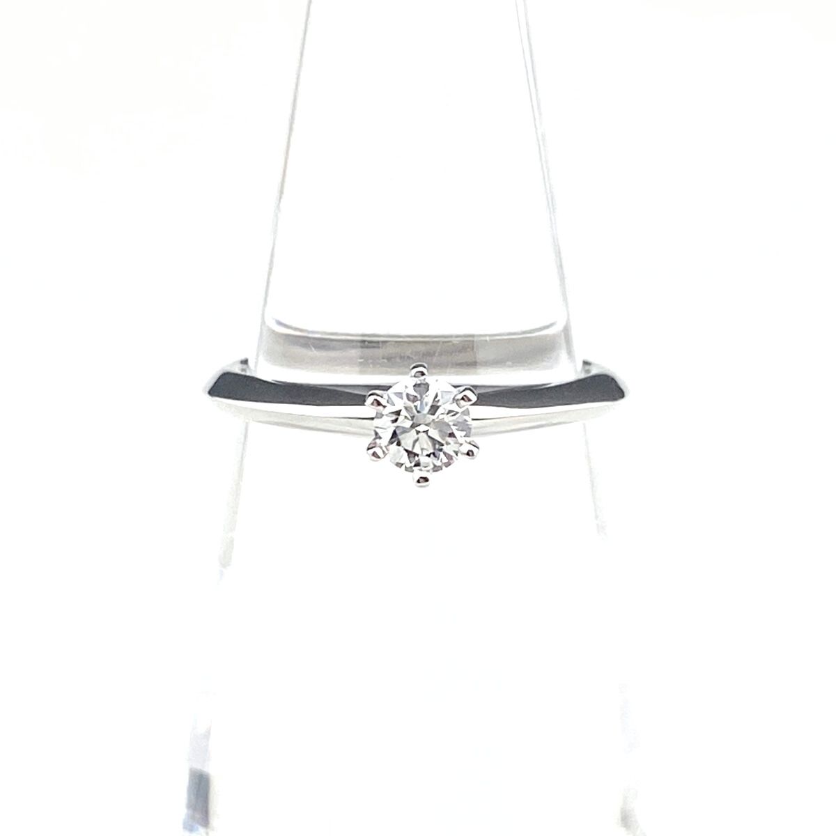 ティファニー TIFFANY-Co. ソリティア リング プラチナ 指輪 ダイヤモンド ソリテール 6.5号 Pt 950 レディース