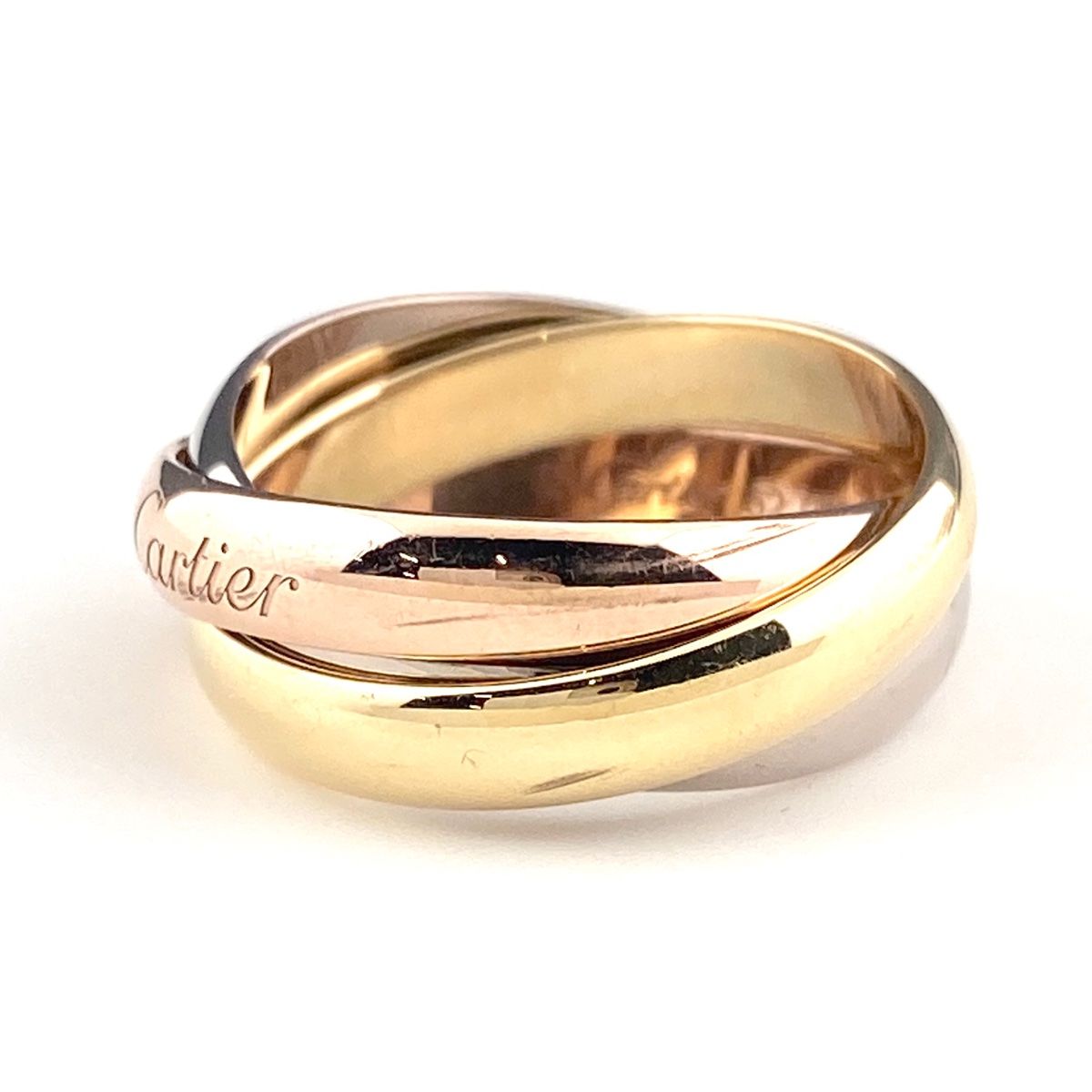カルティエ CARTIER トリニティ リング YG イエローゴールド 指輪 スリー 11号 750 レディース