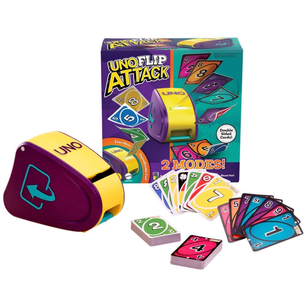 Mattel Games マテルゲームズ UNO フリップアタックカードゲーム 子供 大人 ファミリーナイト UNOフリップ-アタックを1つのゲームで