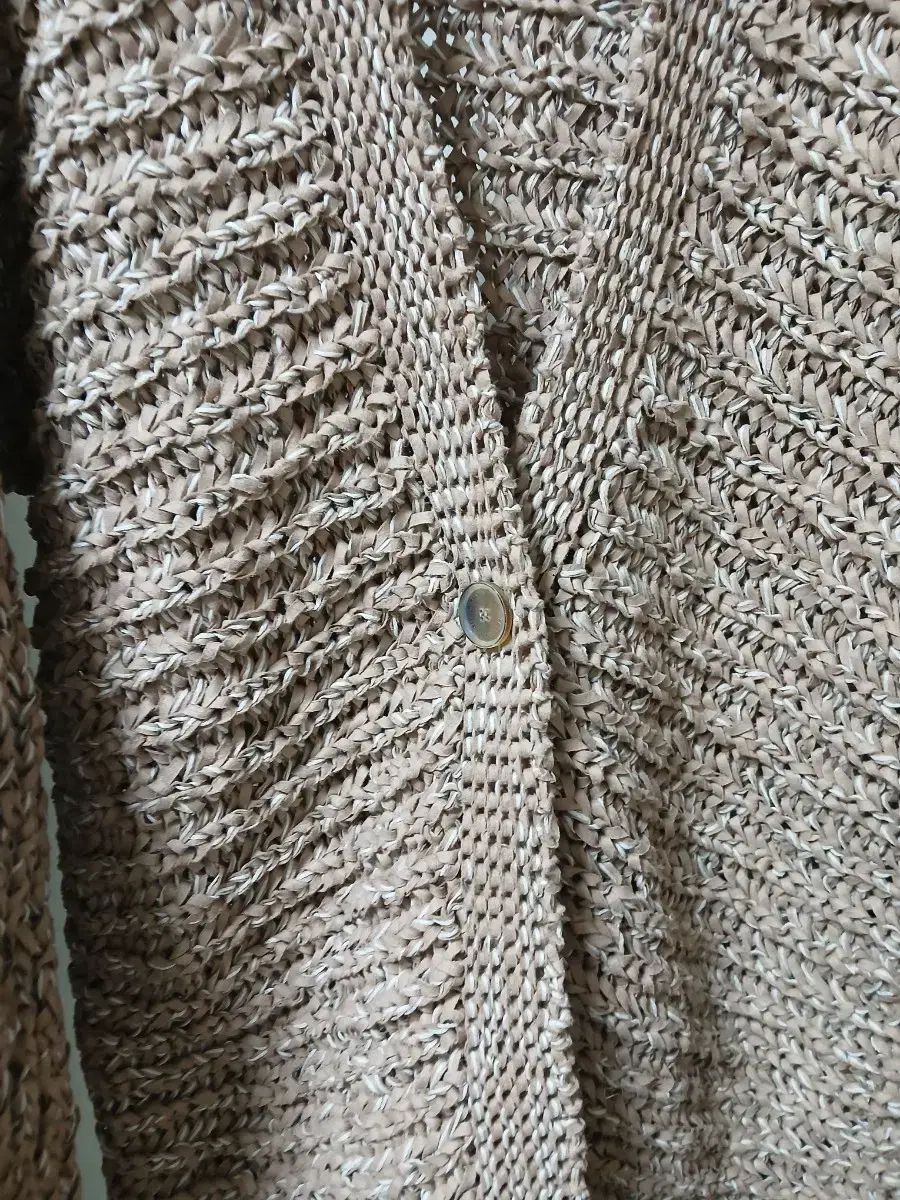 ニットカーディガン ベージュ