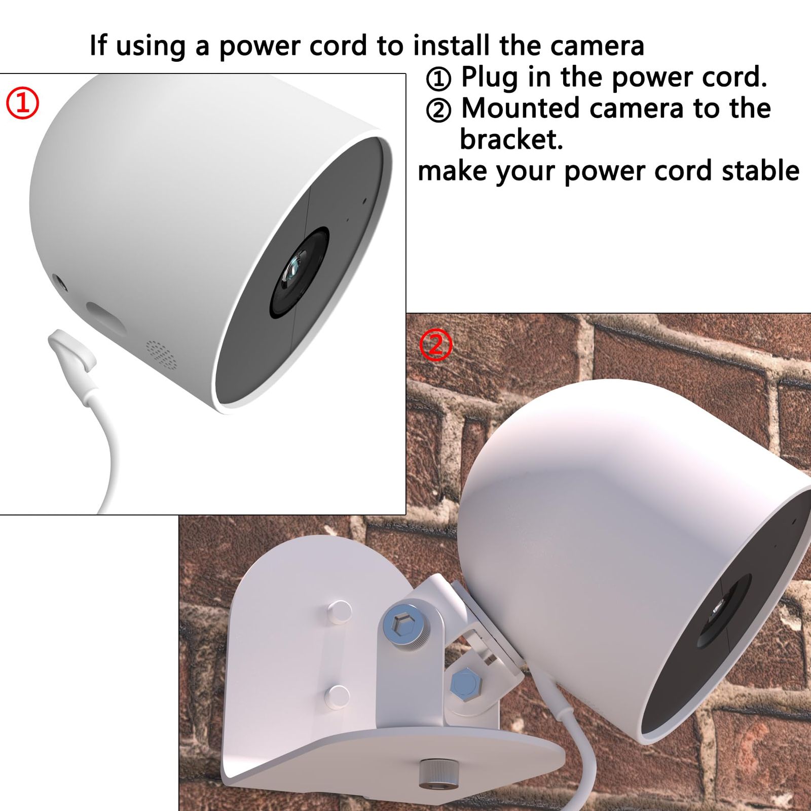 Zwolf メタルウォールマウント Google Nest Cam Outdoor Battery 第2世代対応 落下防止 より良い視野角を提供 2個パック 2個パック