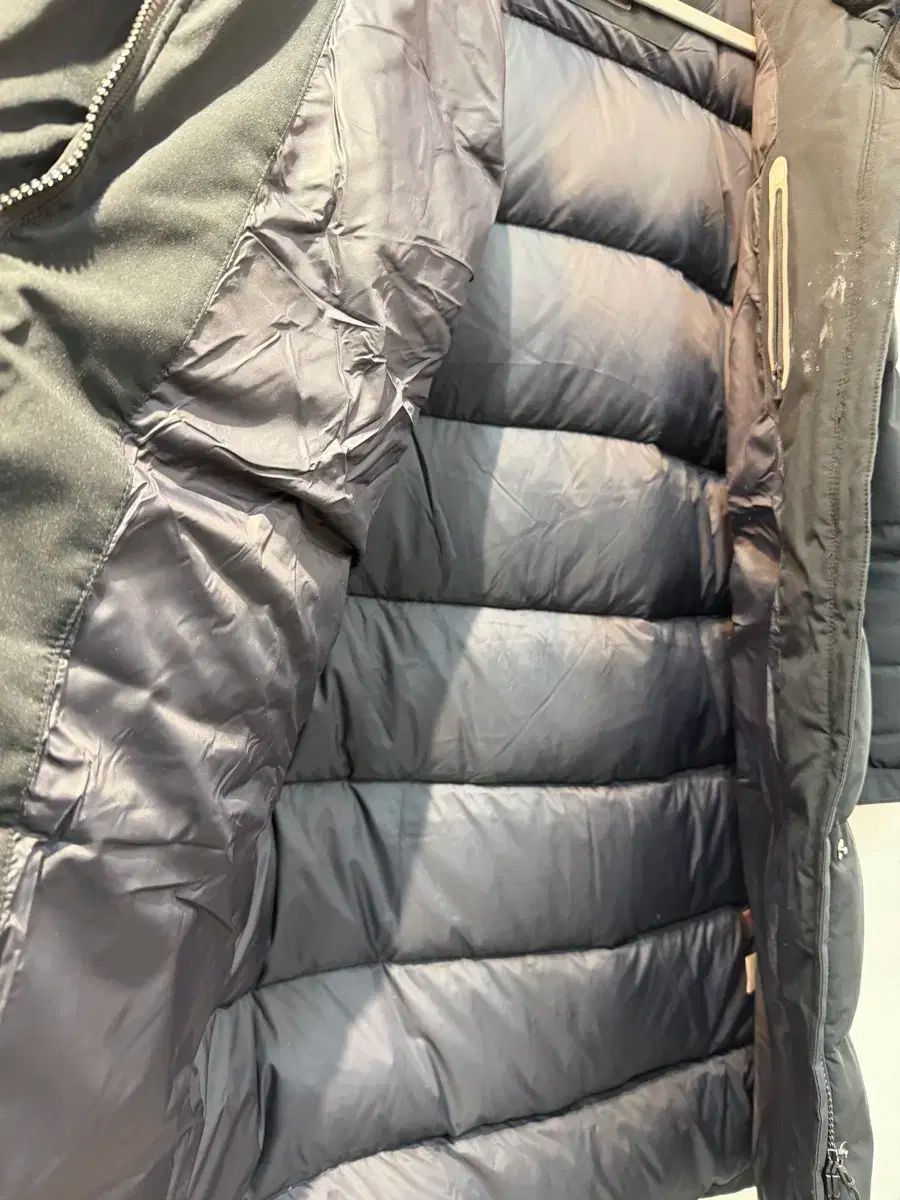 教訓 DISCOVERYエクスペディション ブラック ダウンジャケット ロング丈