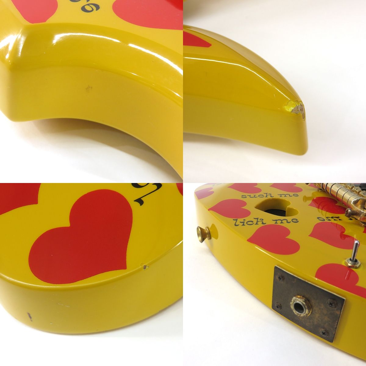 Burny バーニー YH-JR イエローハート hide X JAPAN アンプ内蔵タイプ