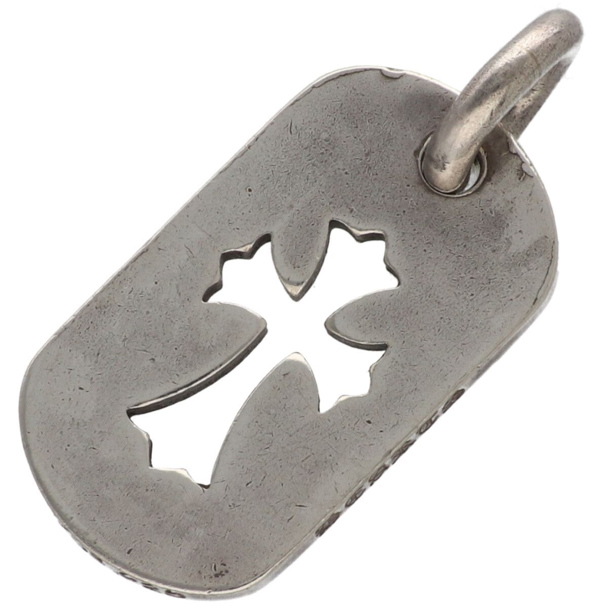 中古】 CHROME HEARTS クロムハーツ カットアウト クロス ドッグタグ