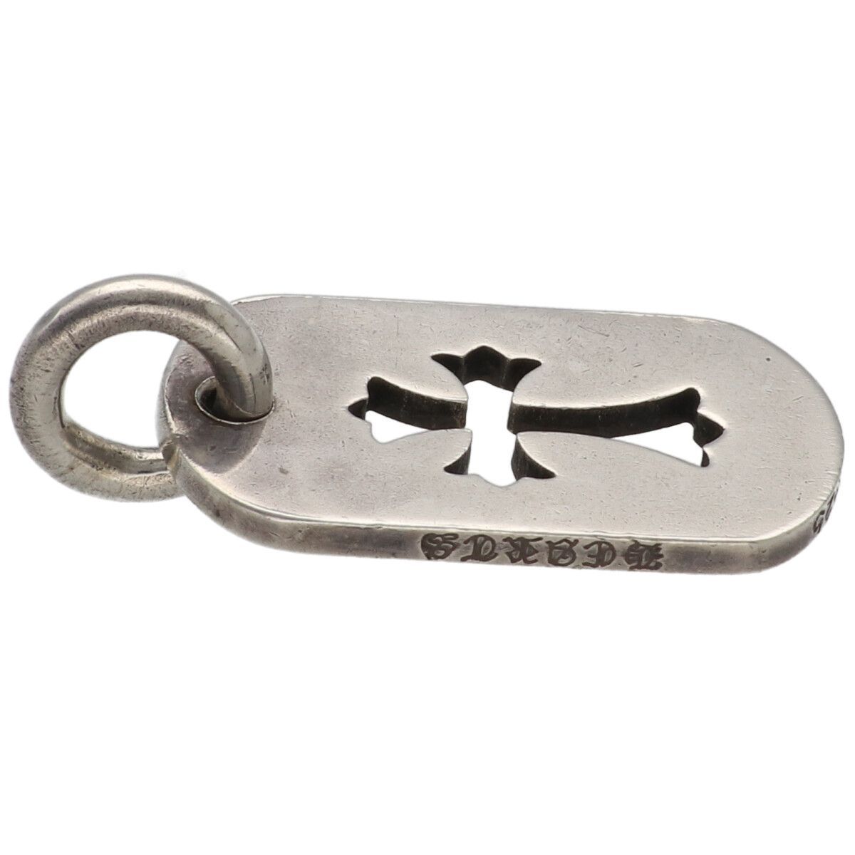 中古】 CHROME HEARTS クロムハーツ カットアウト クロス ドッグタグ