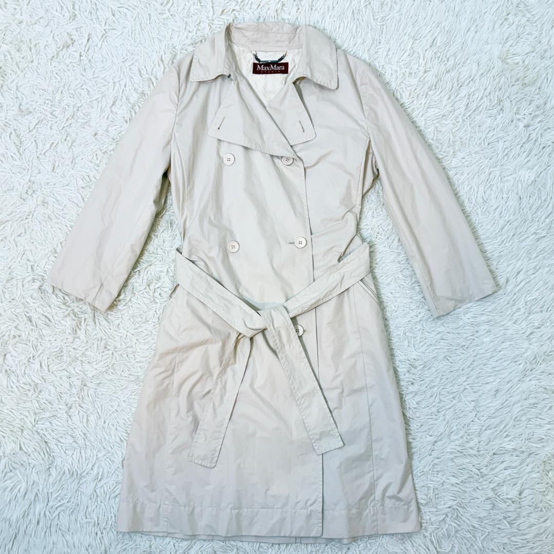マックスマーラ トレンチコート 40 アイボリー スタイルアップ
