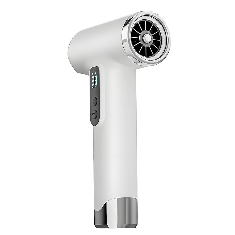 コードレスヘアドライヤー 100000RPM 15000mAh USB充電式ヘアドライヤー 家庭用旅行用ノズル付き200W速乾性ブロードライヤー WHITE