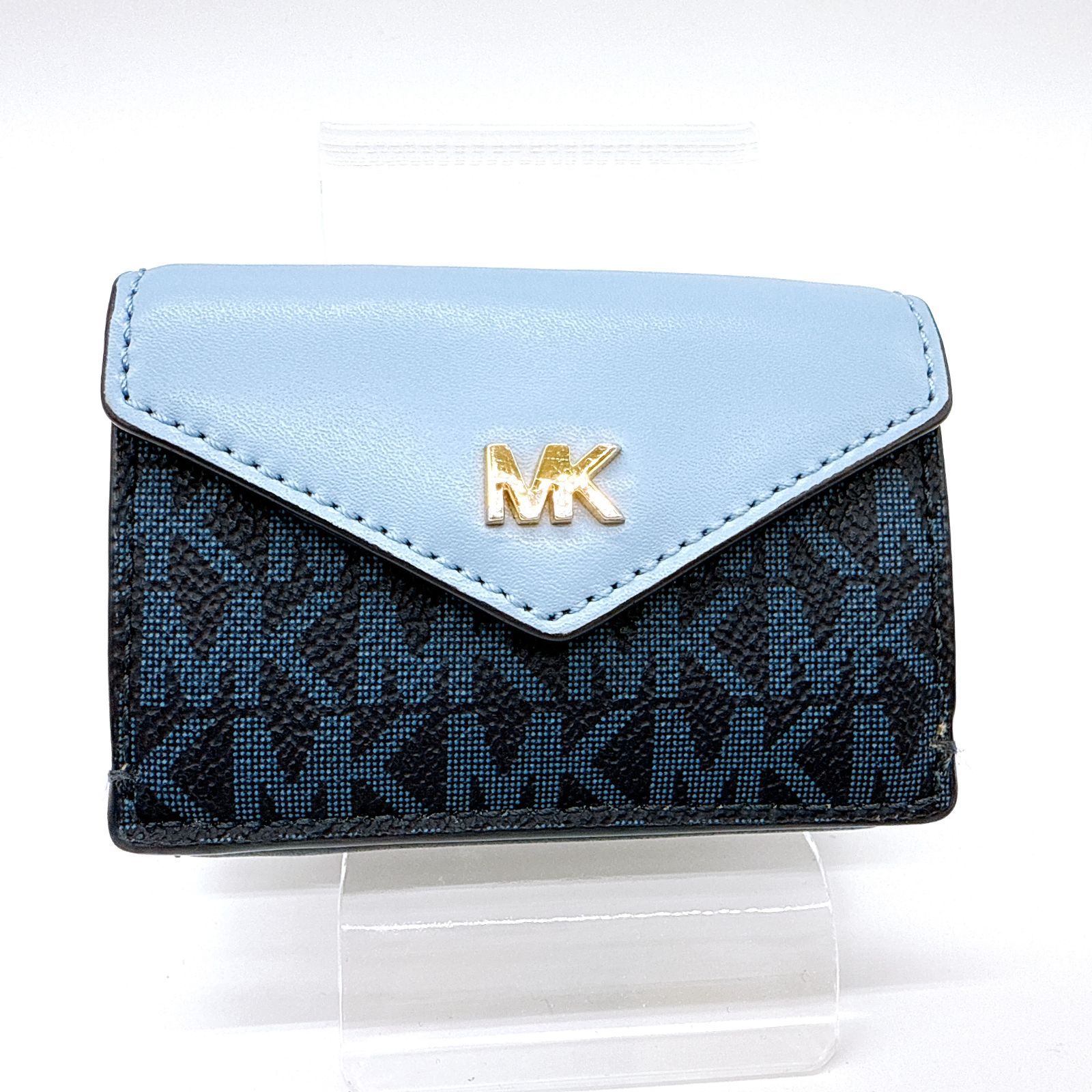 MICHAEL KORS マイケルコース レザー×PVC 三つ折り財布レディース