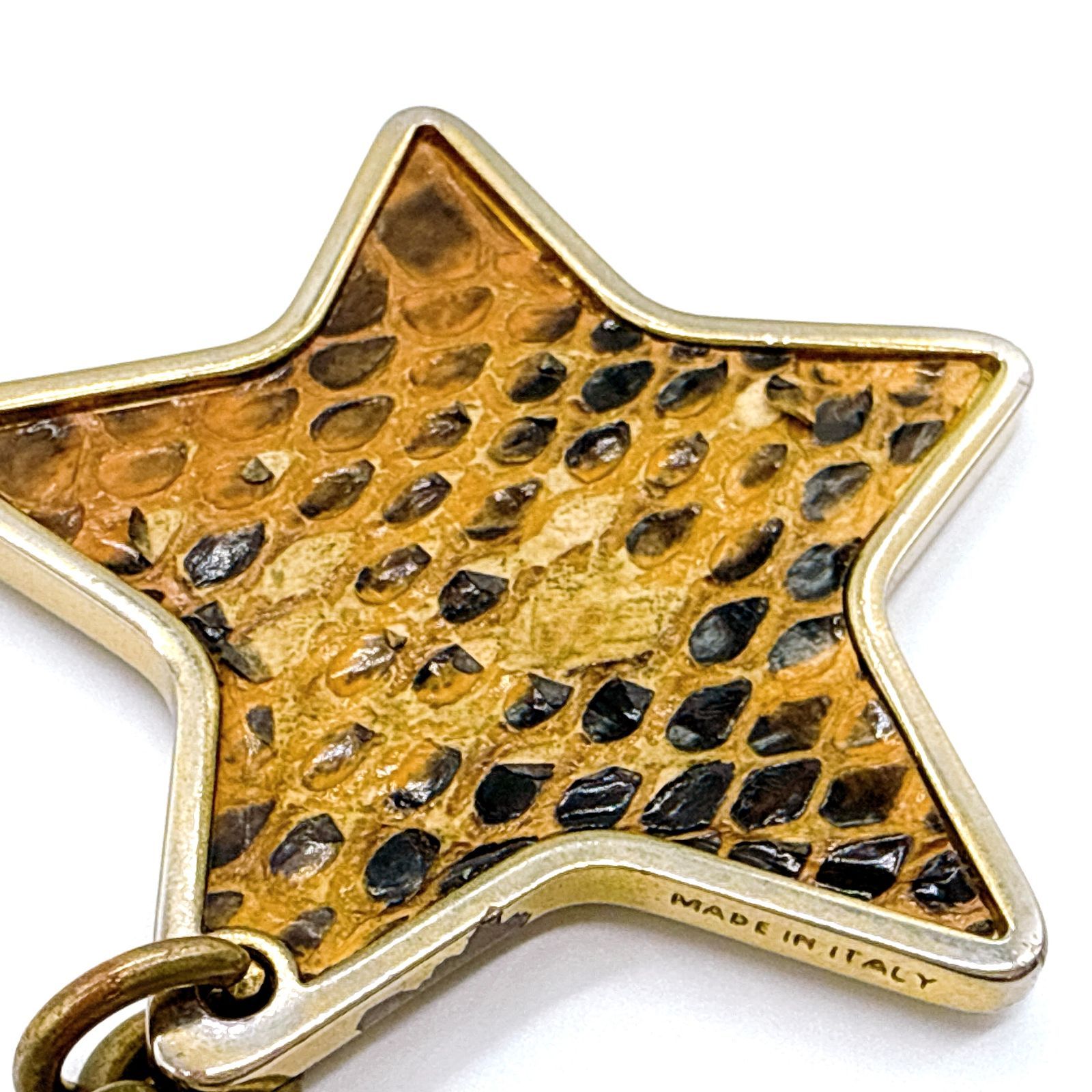 JIMMY CHOO ジミーチュウ パイソン スター キーリング キーホルダー