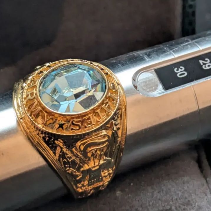 米軍 US Army 白頭鷲 ゴールドメッキ ミリタリー アーミーリング 米国