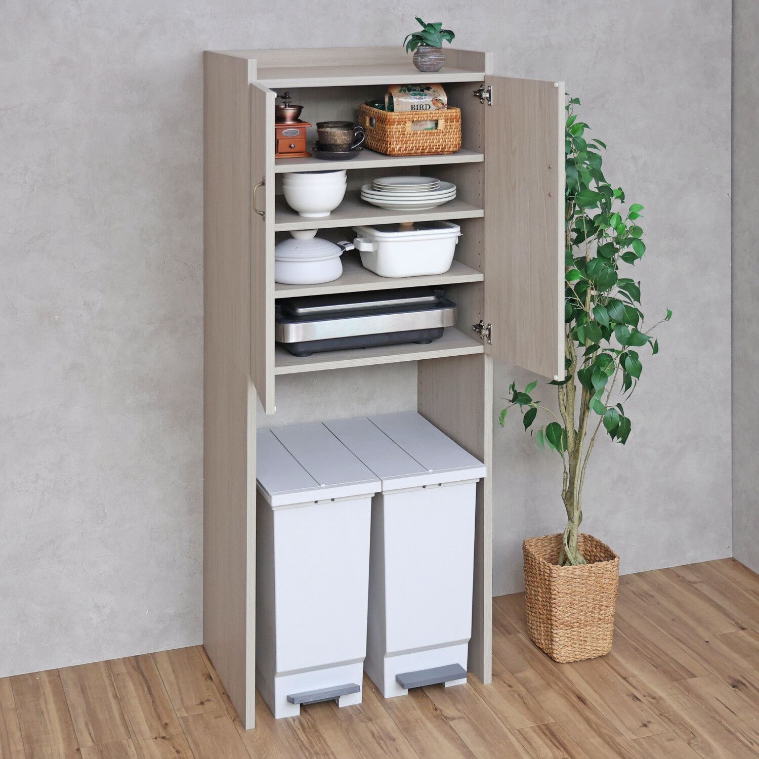 家具 収納家具 キッチンラック 幅60cm ゴミ箱上ラック ストッカー 組立 WWW_OPDRERGINERDOGAN_COM