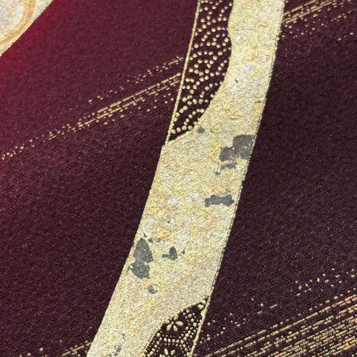  振袖 身丈165 cm 裄丈67 M 袷 やまと 扇 御所車 金糸 金銀彩 赤紫 正絹 秀品 振袖 着物