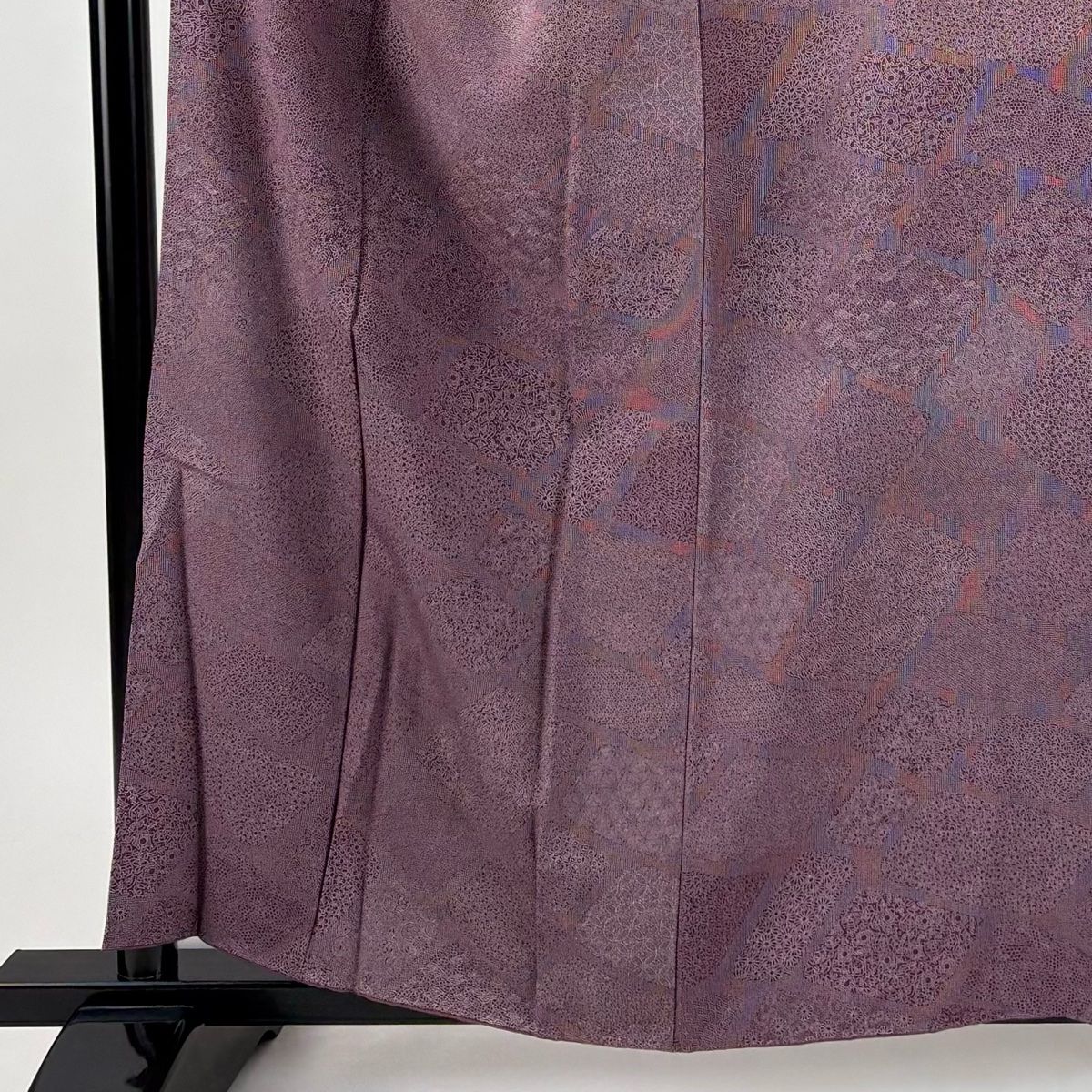 正絹　江戸小紋　紫系　トールサイズ　身幅広め　袷 正絹 江戸小紋 紫系 トールサイズ 身幅広め 袷 正絹 江戸小紋 紫系