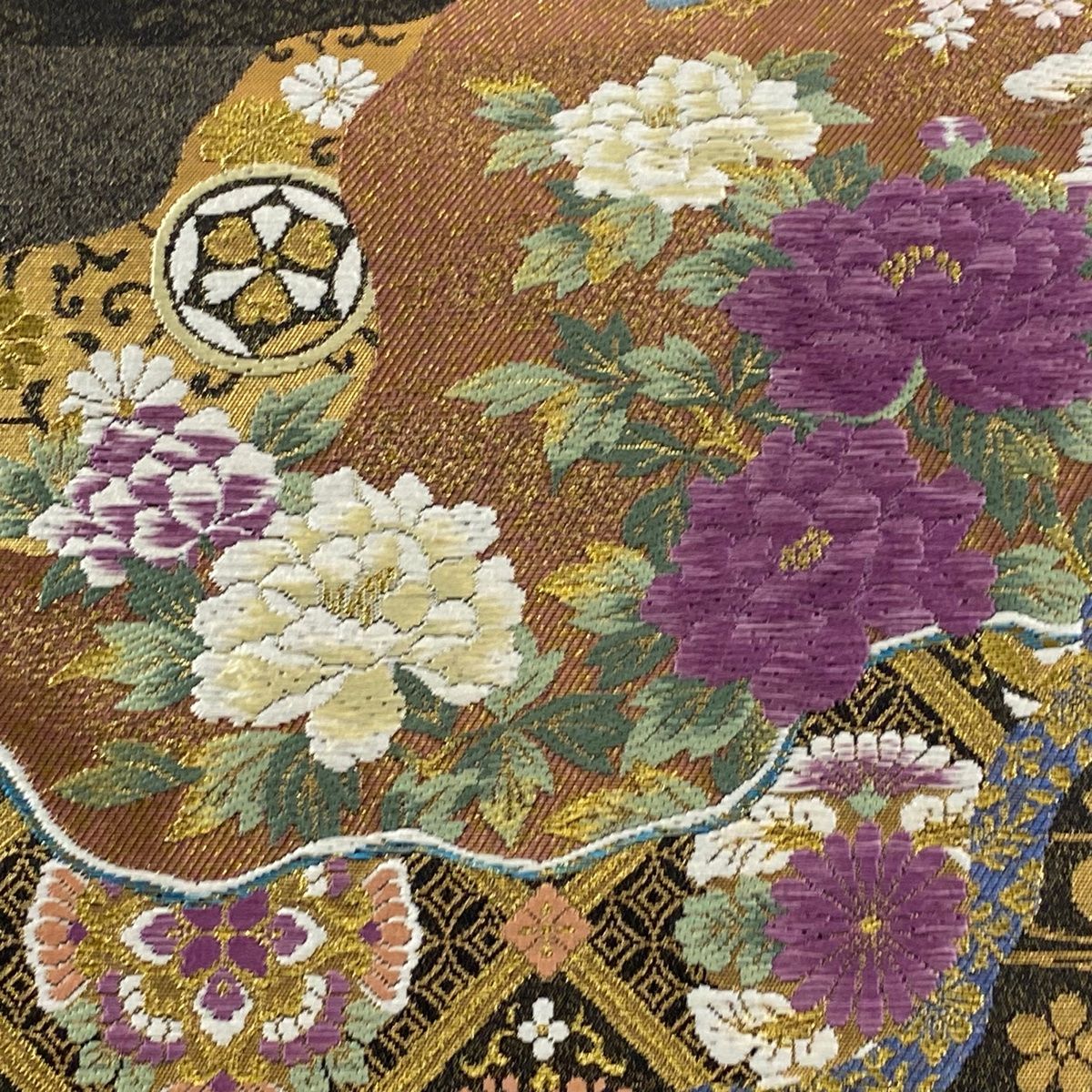 袋帯 美ろーど 正絹 紫系 豪華袋帯 おしゃれ袋帯 ミセス袋帯 美品 楽天市場】【Max10%OFFクーポン配布中】京袋帯 WAKKA 月下美人 黒 白