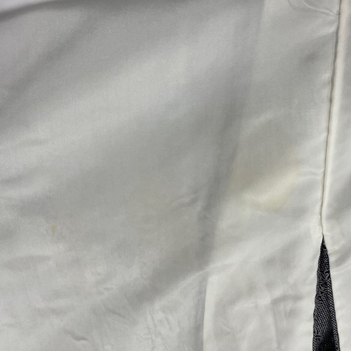  江戸小紋 身丈156.5 cm 裄丈62.5 S 袷 落款 変わり市松 寄せ柄 黒灰 正絹 小紋 着物