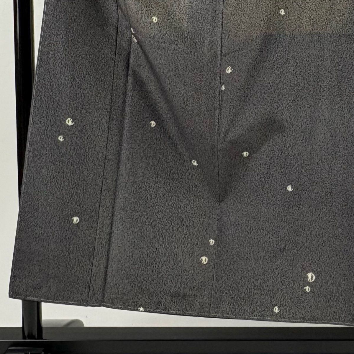 小紋 身丈153 cm 裄丈62.5 S 袷 うさぎ 月 墨色 正絹