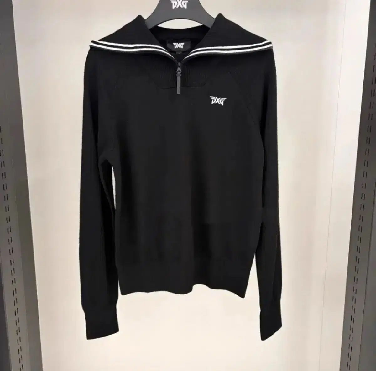 PXG ネック ニット ブラック レディース L 韓国 当日発送 - 余分在庫
