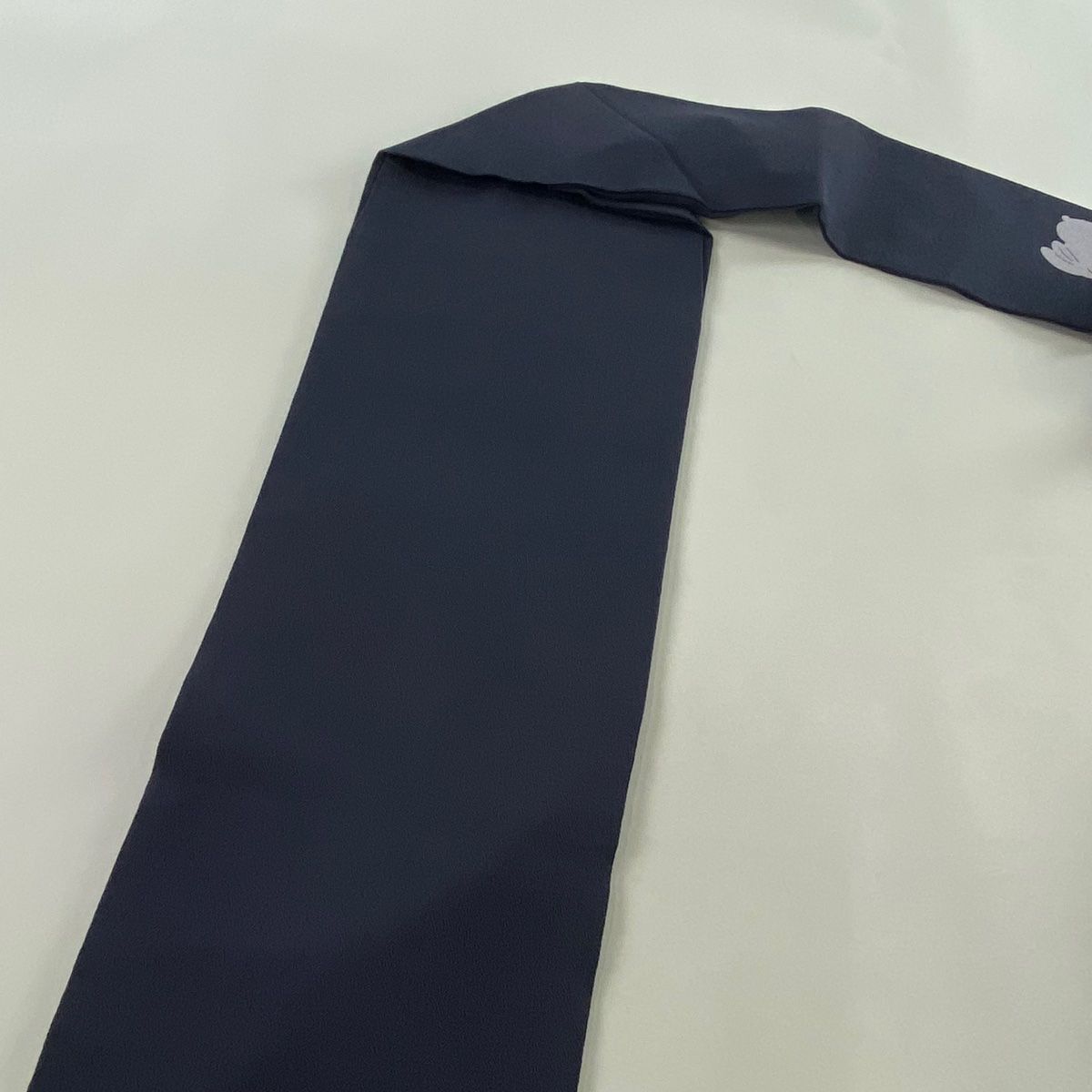  名古屋帯 ウサギ 竹 縮緬 紺色 正絹 名古屋帯 帯