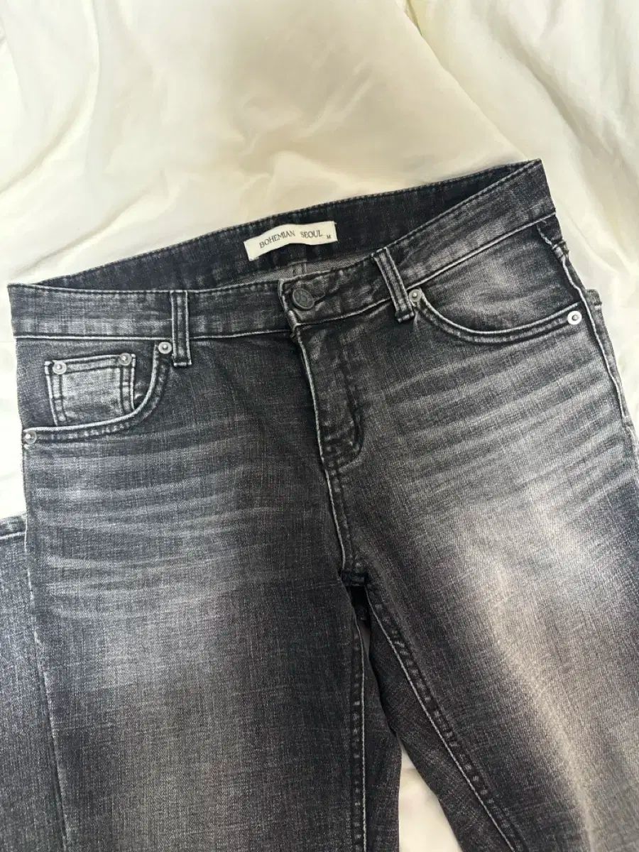  BOHEMSEO ローライズ ブーツカット グレー M 旧 Ver その他 デニム ジーンズ