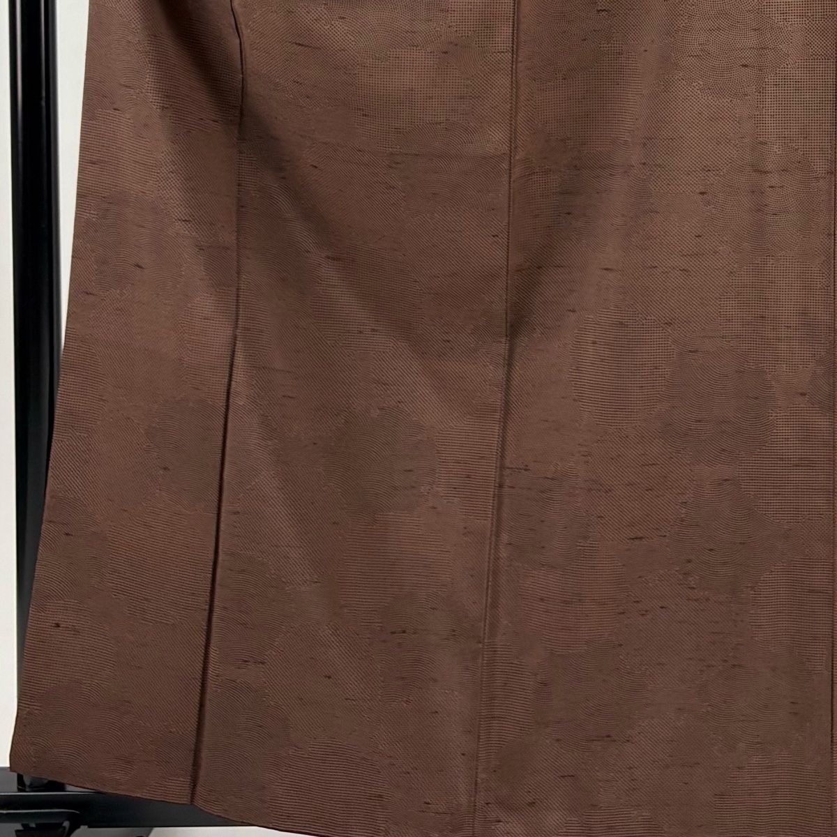 小紋 身丈162 cm 裄丈65 M 袷 紬地 雪輪 青海波 小豆色 正絹 秀品