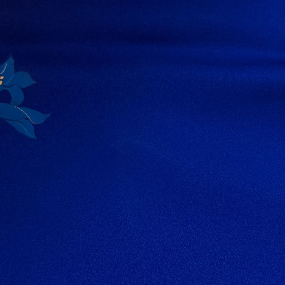  振袖 身丈163 5 cm 裄丈69 L 袷 牡丹 枝花 銀彩 ぼかし 紺色 正絹 秀品 振袖 着物