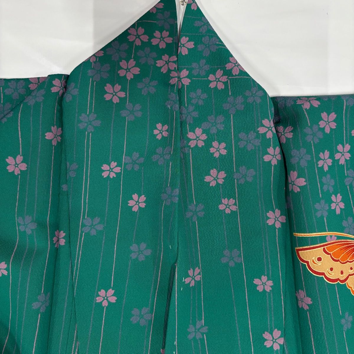  振袖 身丈167 5 cm 裄丈67 M 袷 蝶 桜 金彩 緑 正絹 秀品 振袖 着物