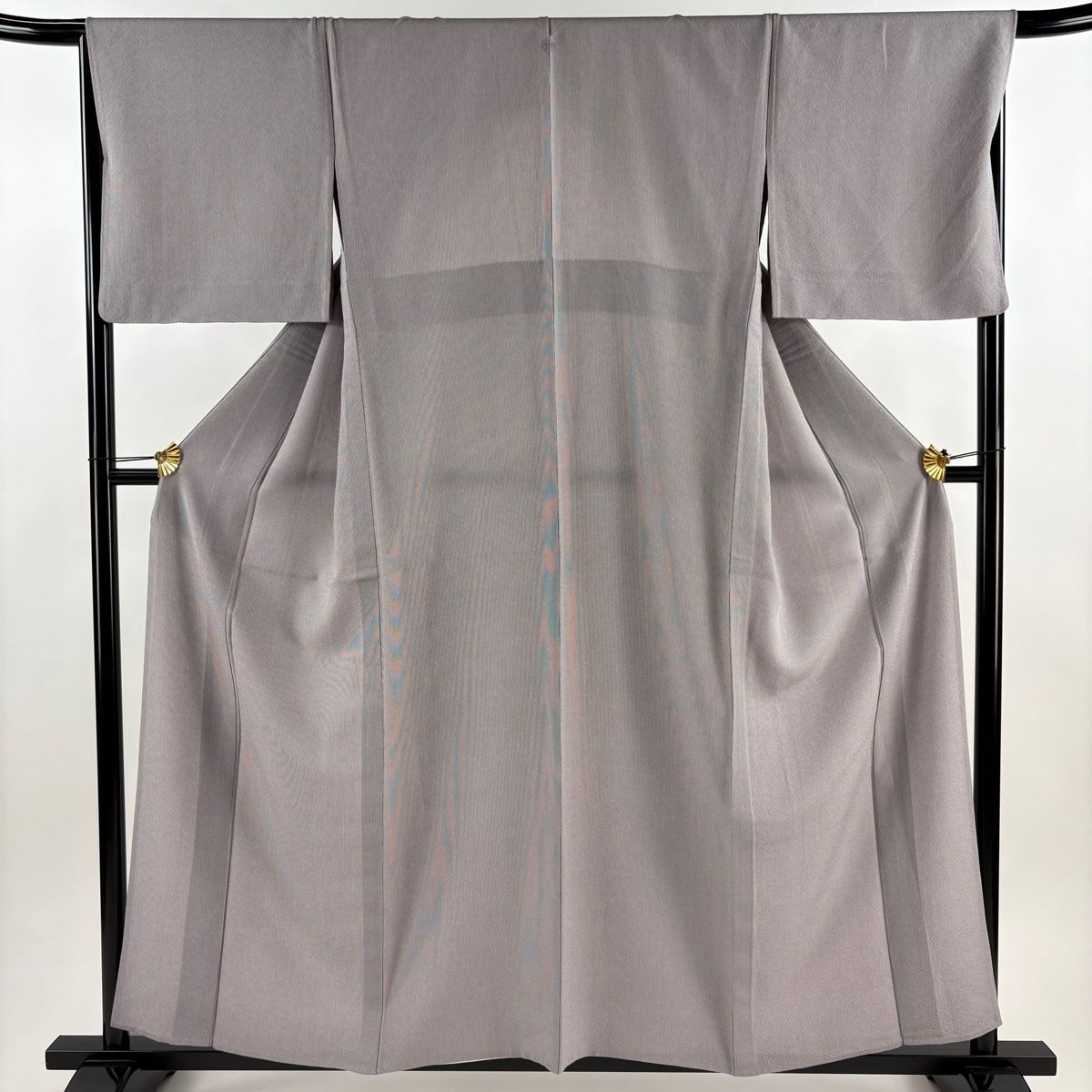 江戸小紋 身丈158 cm 裄丈67 5 L 単衣 万筋 薄紫 正絹 秀品 一つ紋