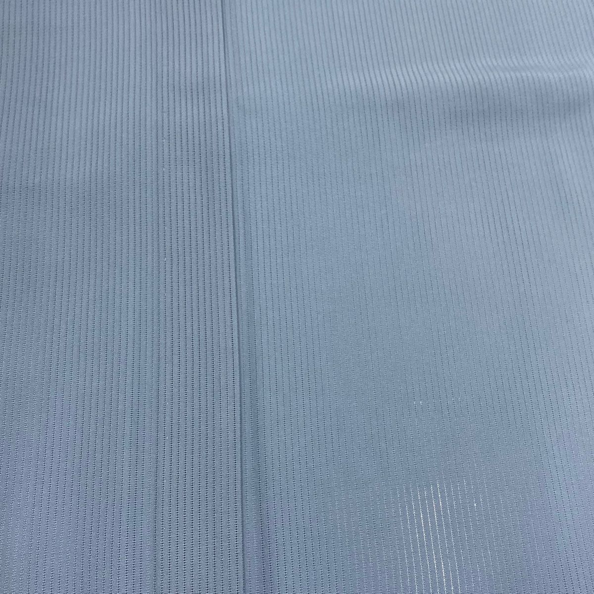  色無地 身丈161 cm 裄丈65 M 薄物 建物 水色 正絹 秀品 一つ紋 色無地 着物